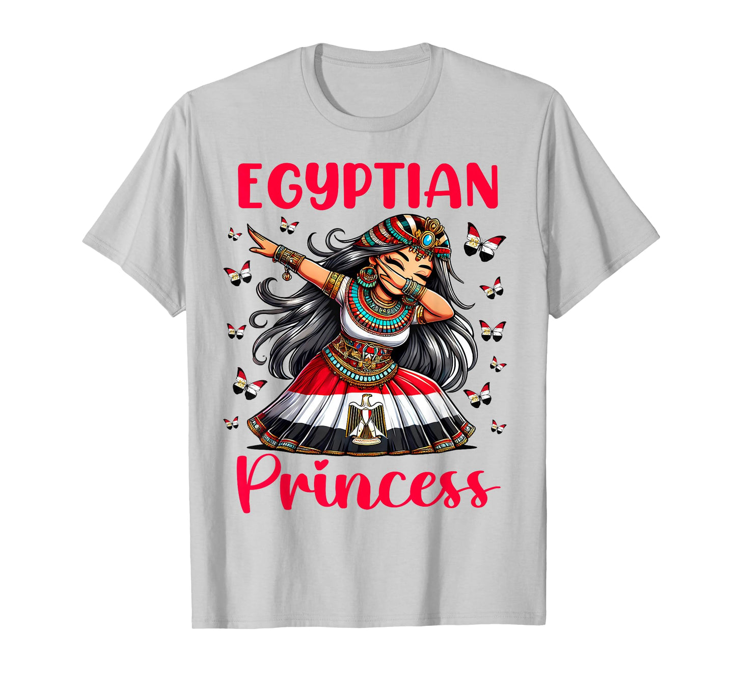 Egyptian Princess Dab Girl Flag Dress Heritage Souvenir Kids T-Shirt