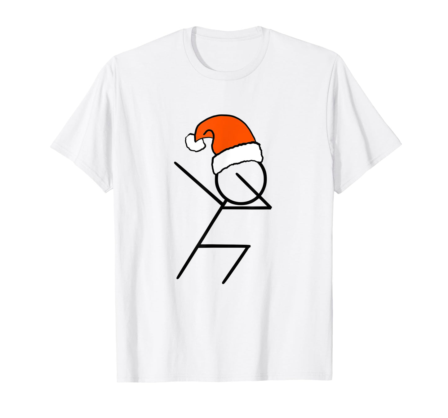 Dabbing Santa Funny Christmas Shirt Stick Figure Dab Dance T-Shirt