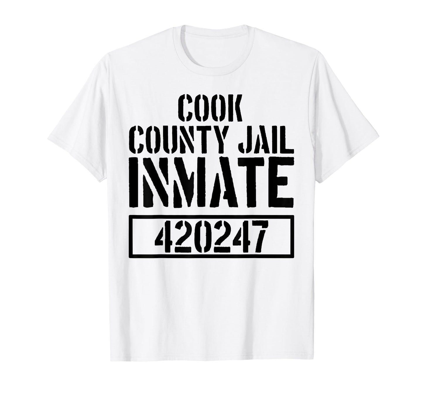 Cook County Jail Inmate T Shirt - Prison Halloween Costume T-Shirt