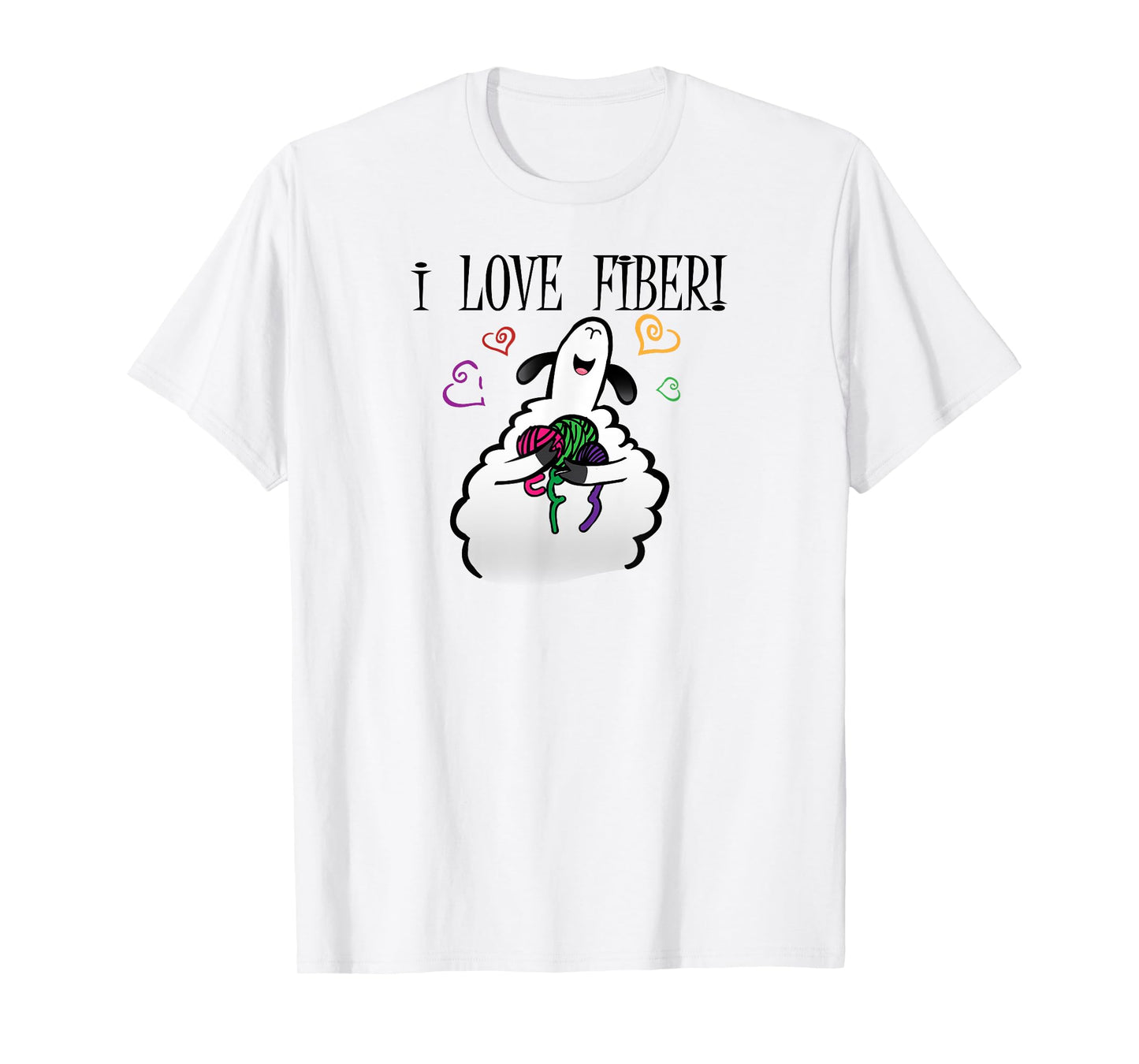 I love fibre Handspinning Funny sheep T-Shirt