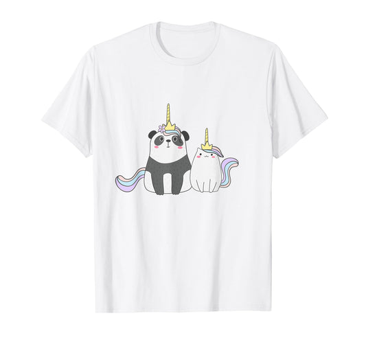 Cute Pandacorn and Caticorn Magical Creature T-Shirt