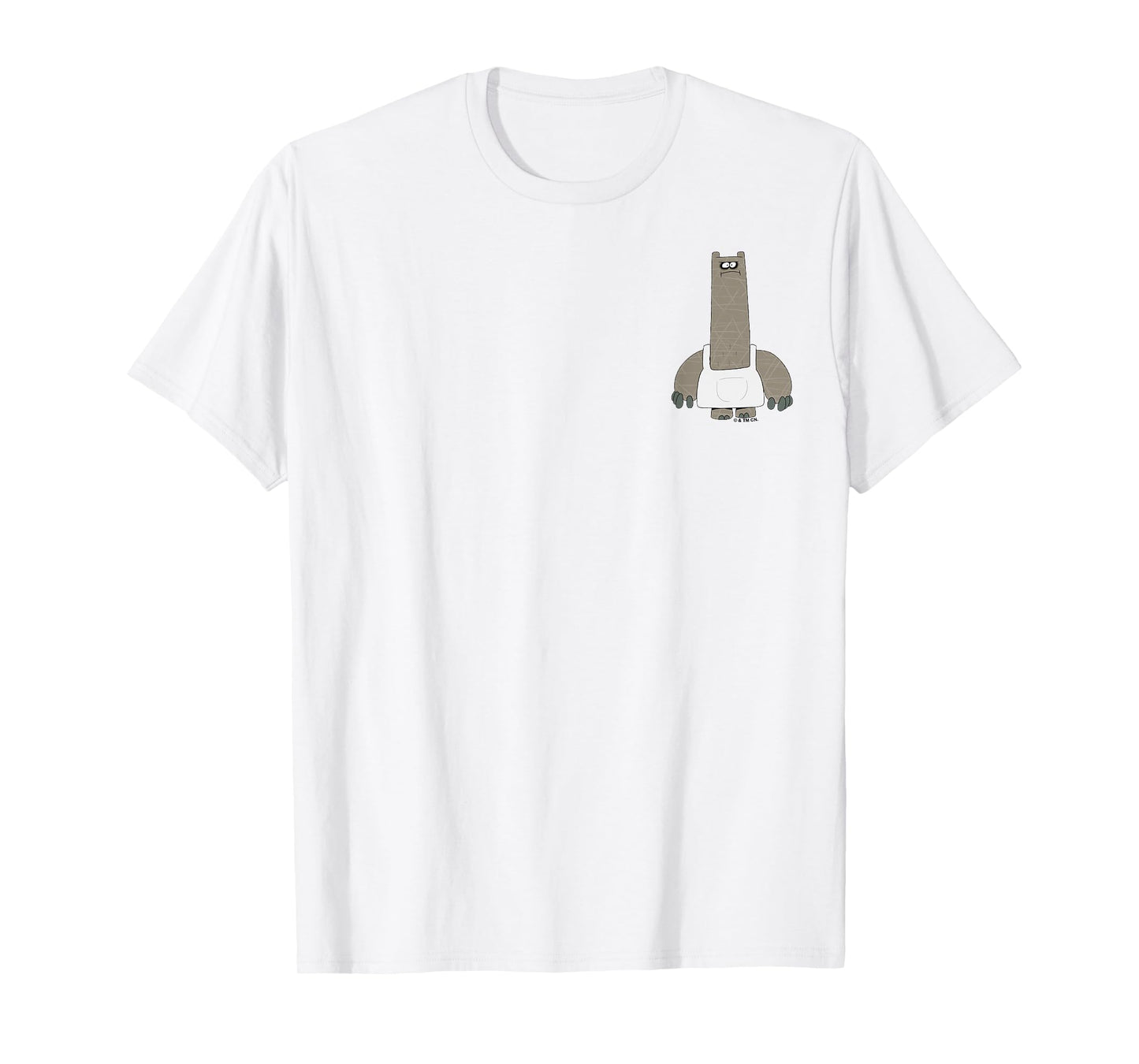 Chowder Shnitzel Angry Pose Full Body Shot Pocket Logo T-Shirt
