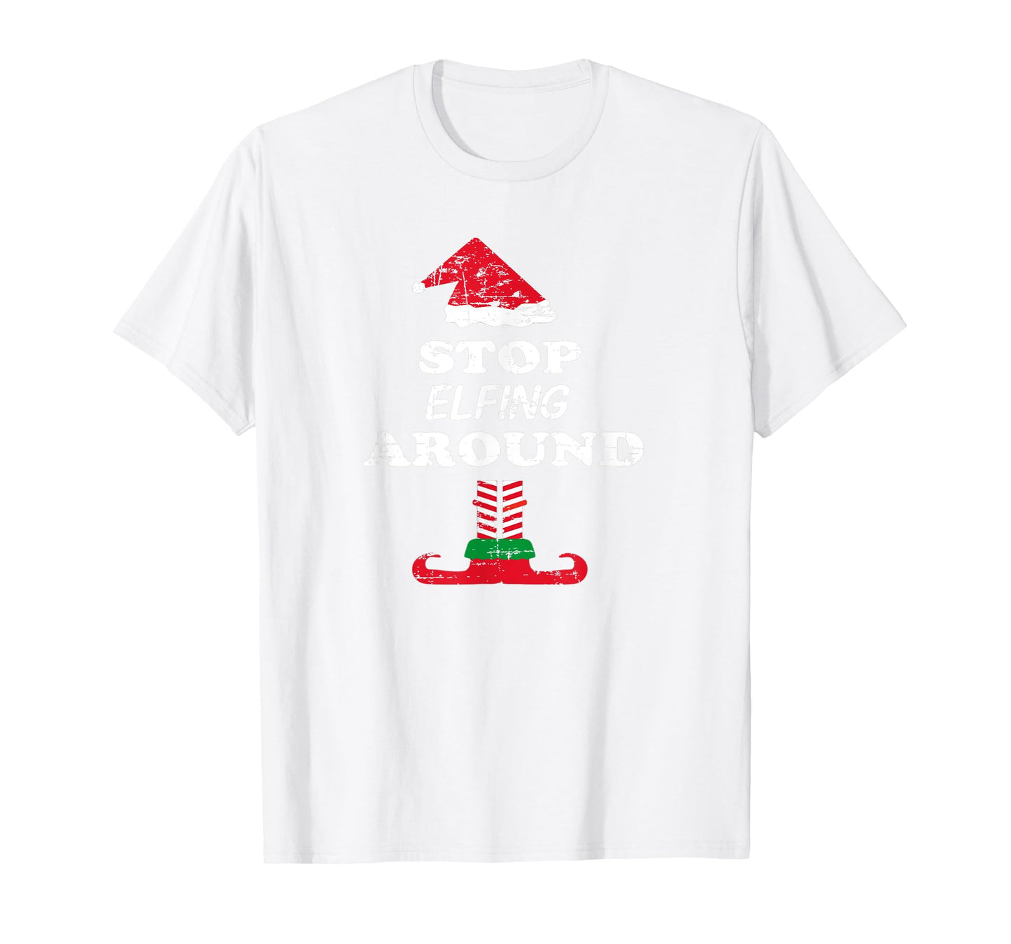 Funny Stop Elfing Around Christmas T-Shirt