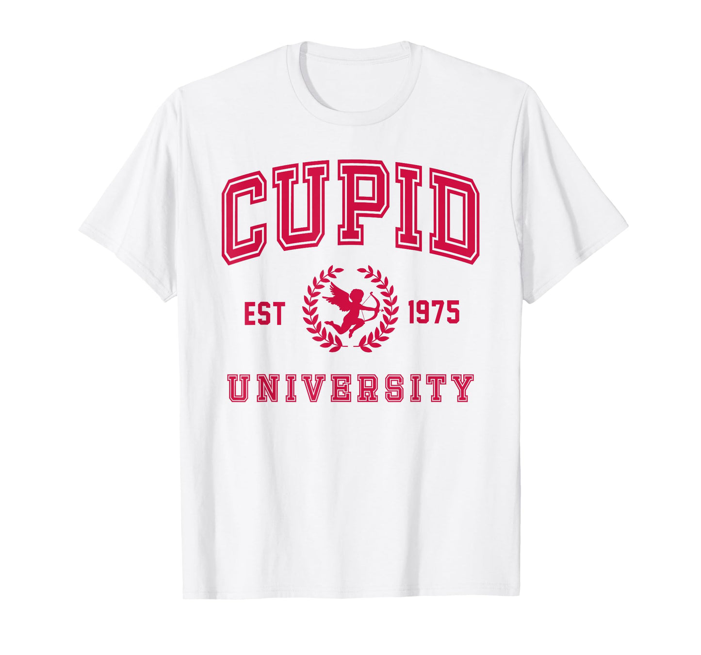Cupid University Cute Cherub Valentines Day Crest T-Shirt