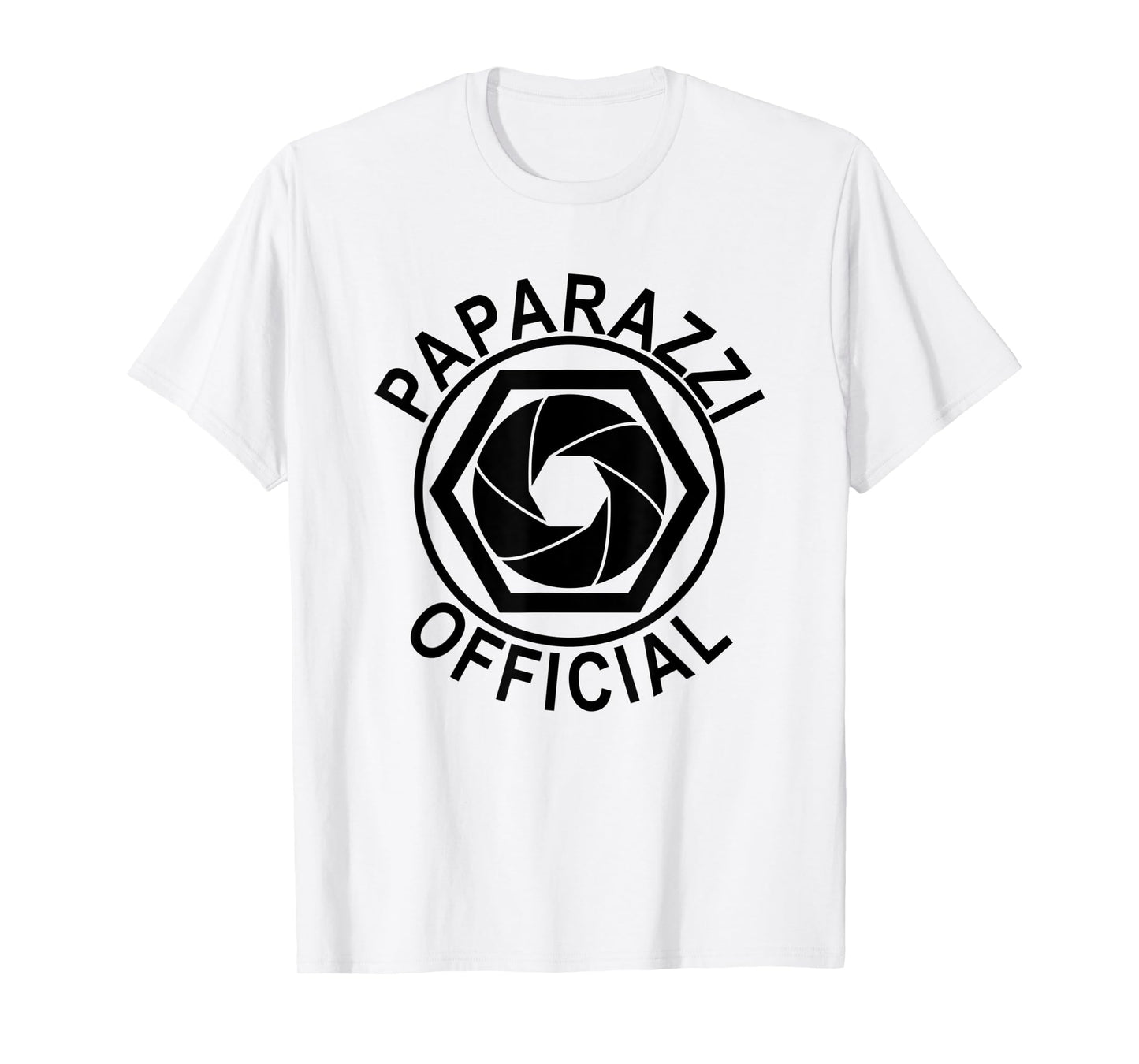 Paparazzi Official Funny Black Retro Camera Lens T-Shirt