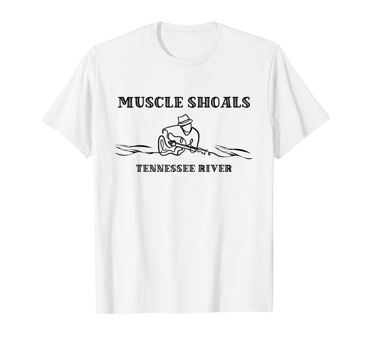 Muscle Shoals Alabama AL Guitar Player On River Music City T-Shirt