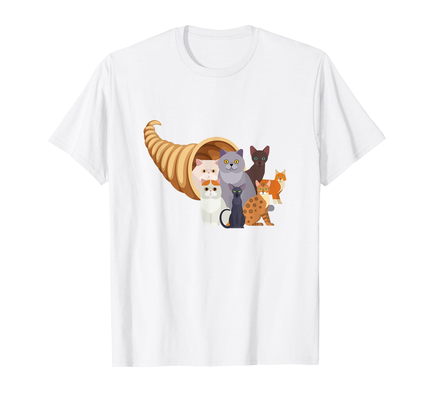 Catucopia Cats Cornucopia T-Shirt Trendy Funny Thanksgiving T-Shirt