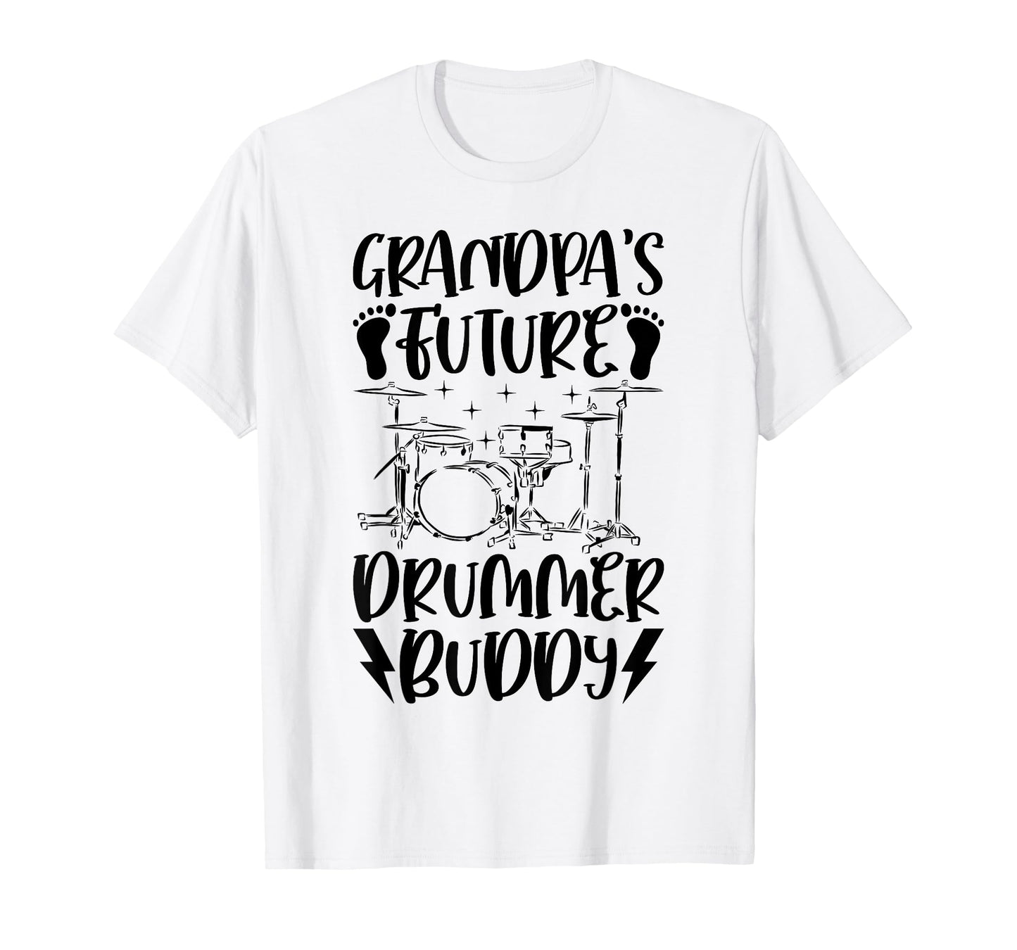 Grandpa's Future Drummer Buddy - Drum Player Drummer Baby T-Shirt