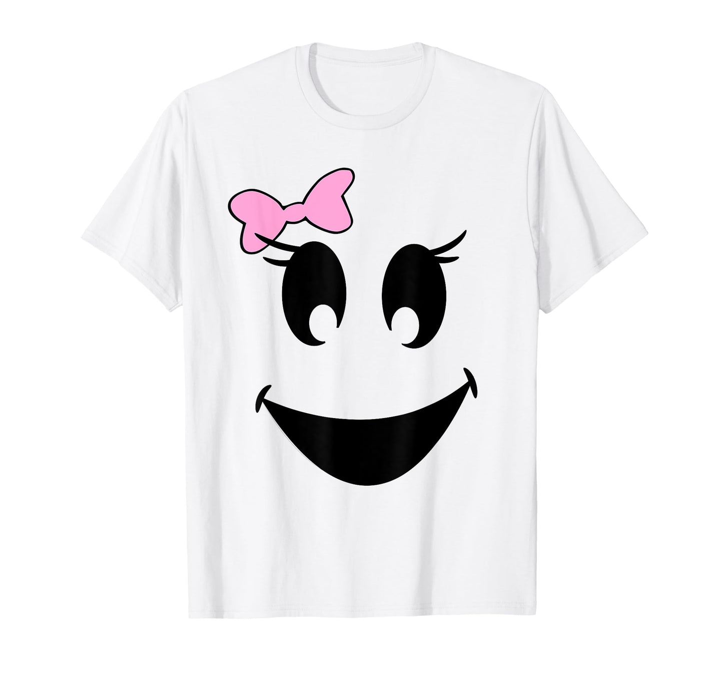Cute Girl Ghost With Bow Ghoul Face Halloween T Shirt