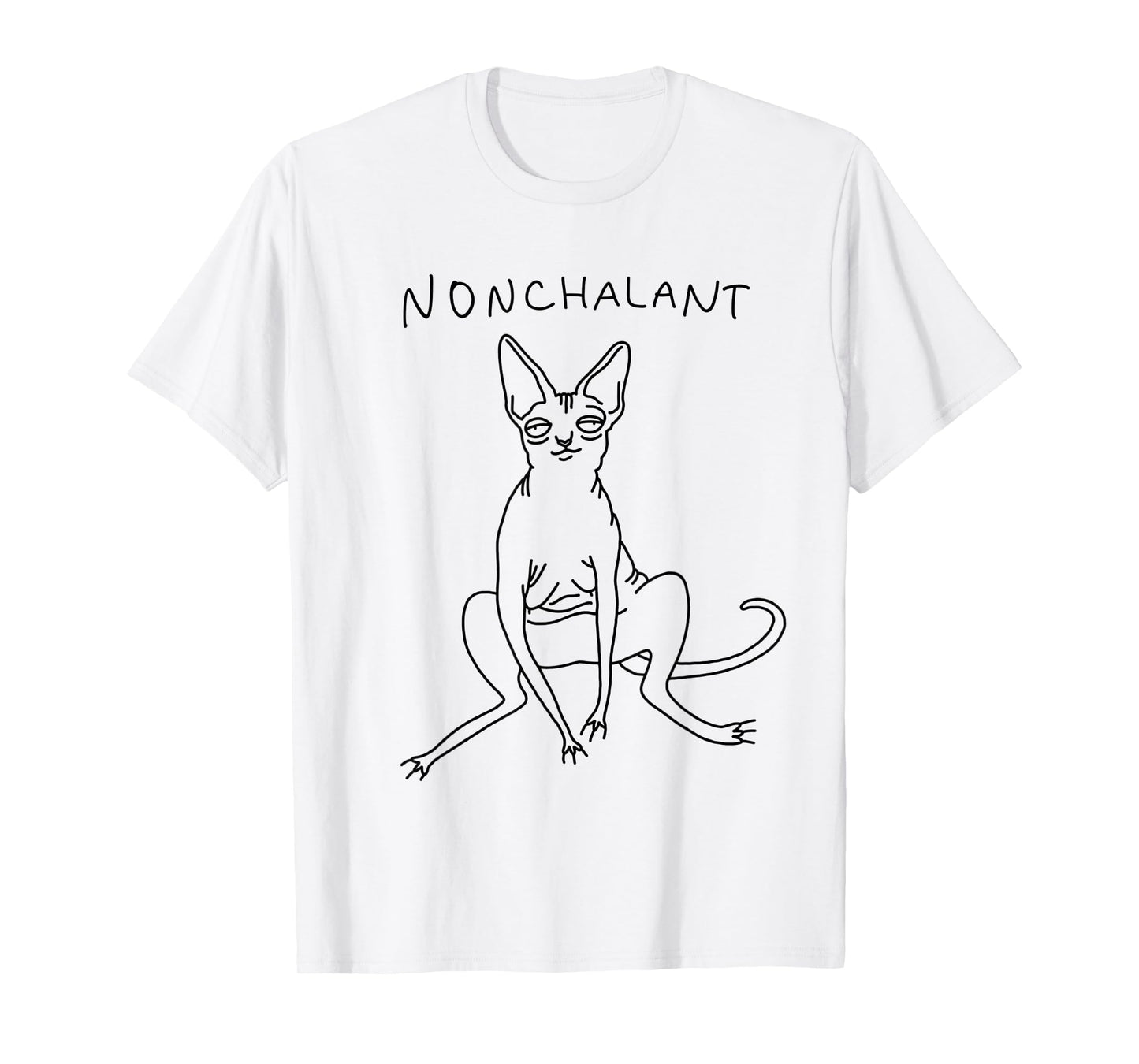 Nonchalant Sphynx Cat Funny Gift Unisex | Nakdcat T-Shirt