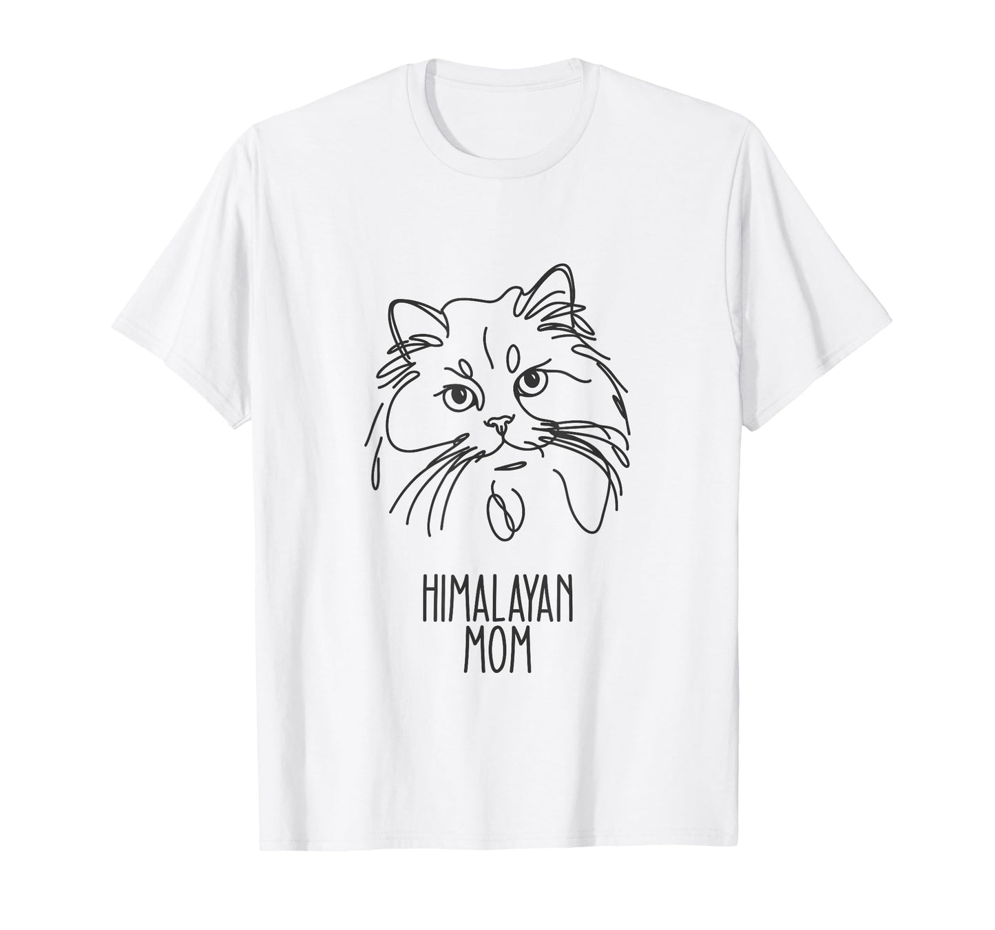 Line Art Best Cat Mom Women - Himalayan Cat T-Shirt