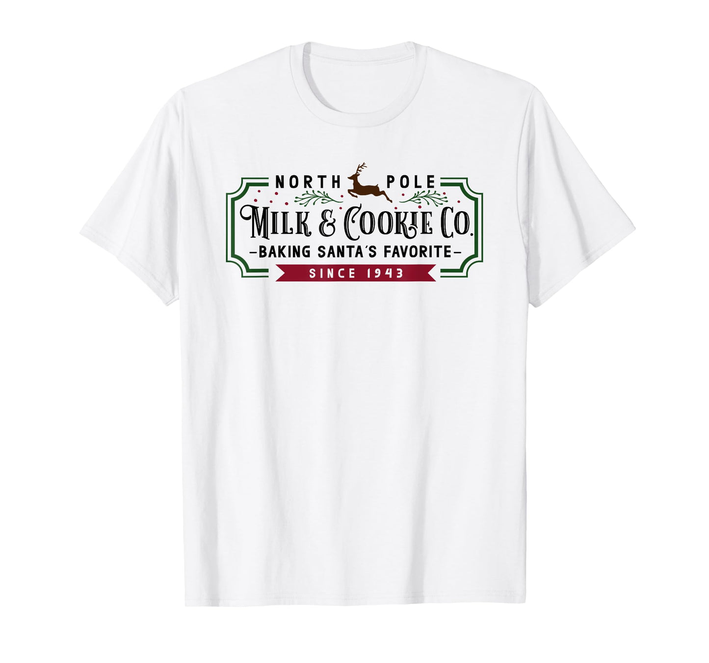 Christmas North Pole Milk and Cookie Co T-Shirt