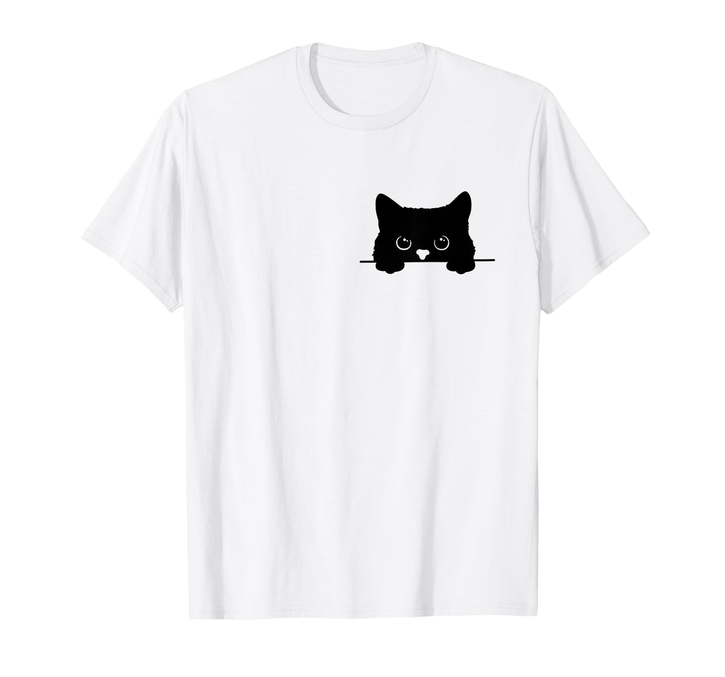 Pocket Black Cat Lover Cat Mom Cat Dad T-Shirt