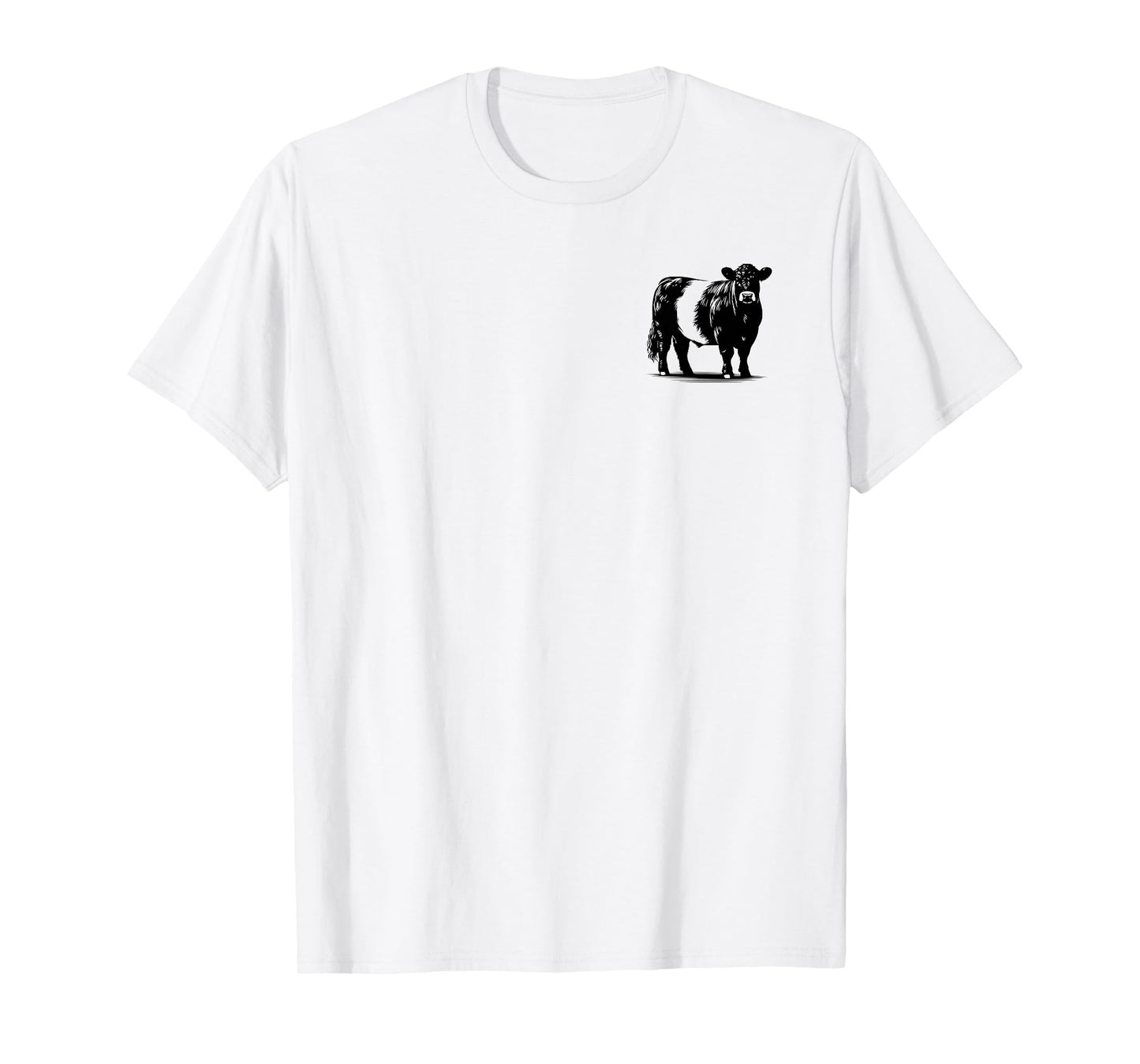 Cow Farmer Breeder - Monochromatic Belted Galloway Cattle T-Shirt