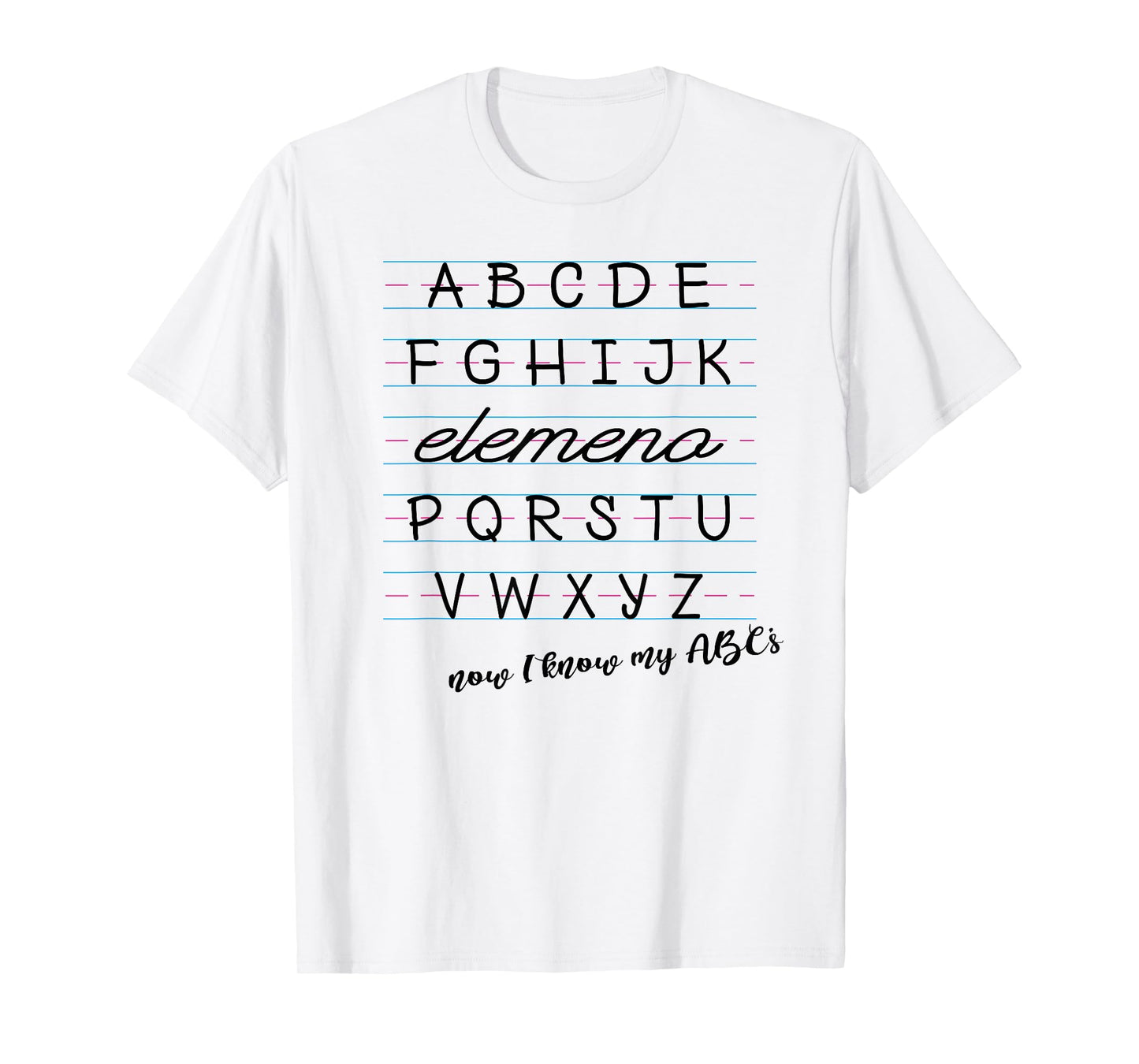 ABC Elemeno Shirt Alphabet Kindergarten Preschool Teacher T-Shirt