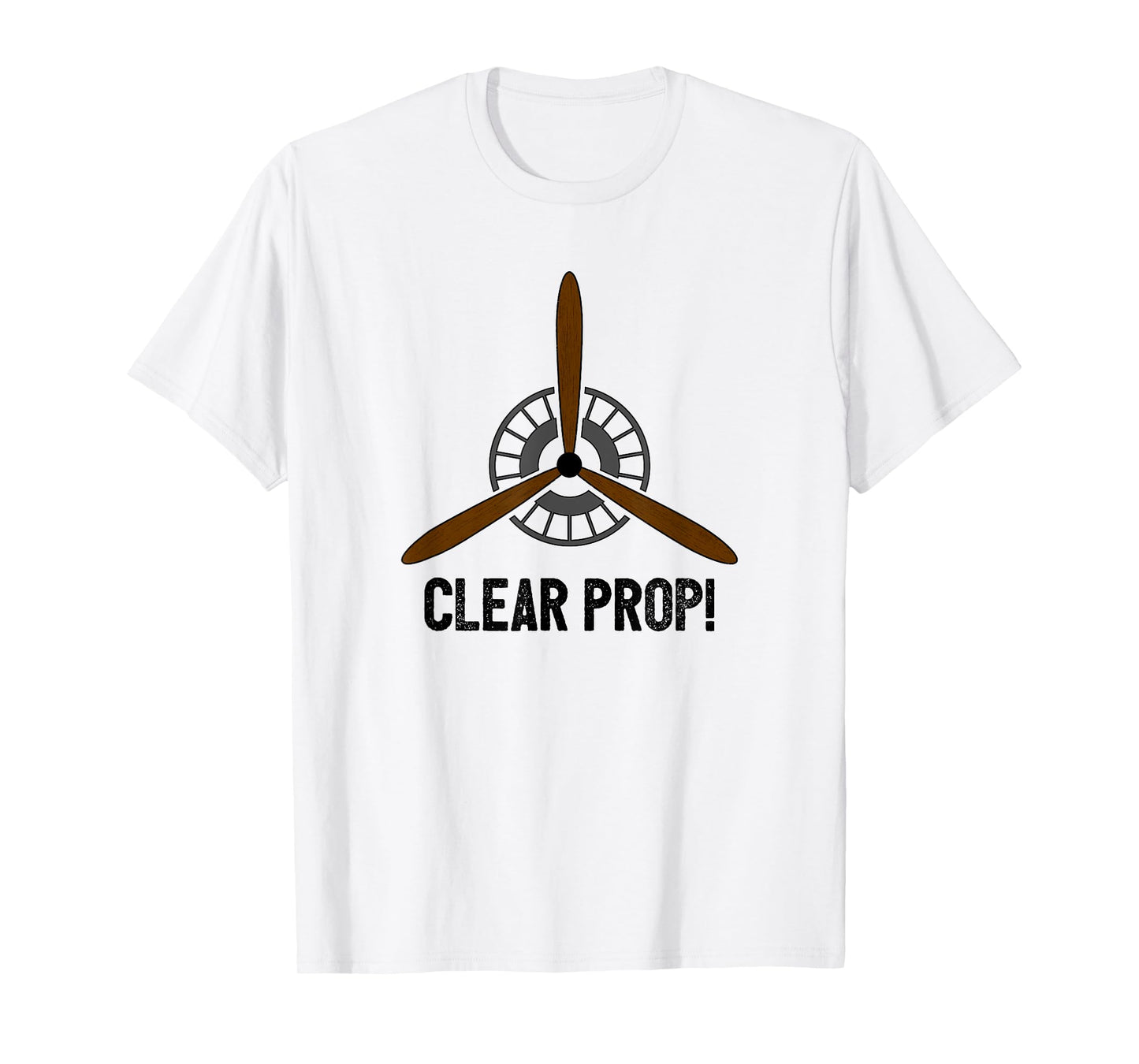 Clear Prop Aviation Airplane Pilot Propeller T-Shirt