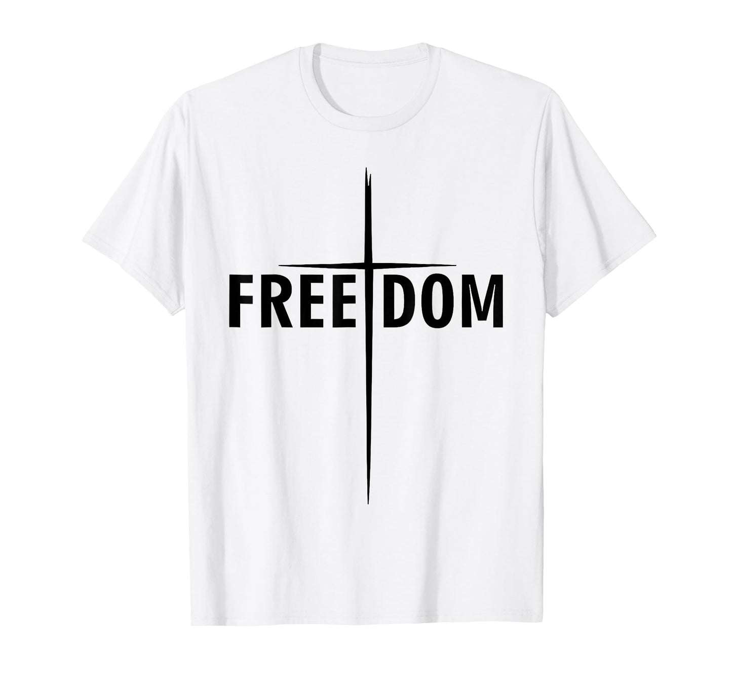 White Freedom Cross Shirt Cross Freedom T-Shirt