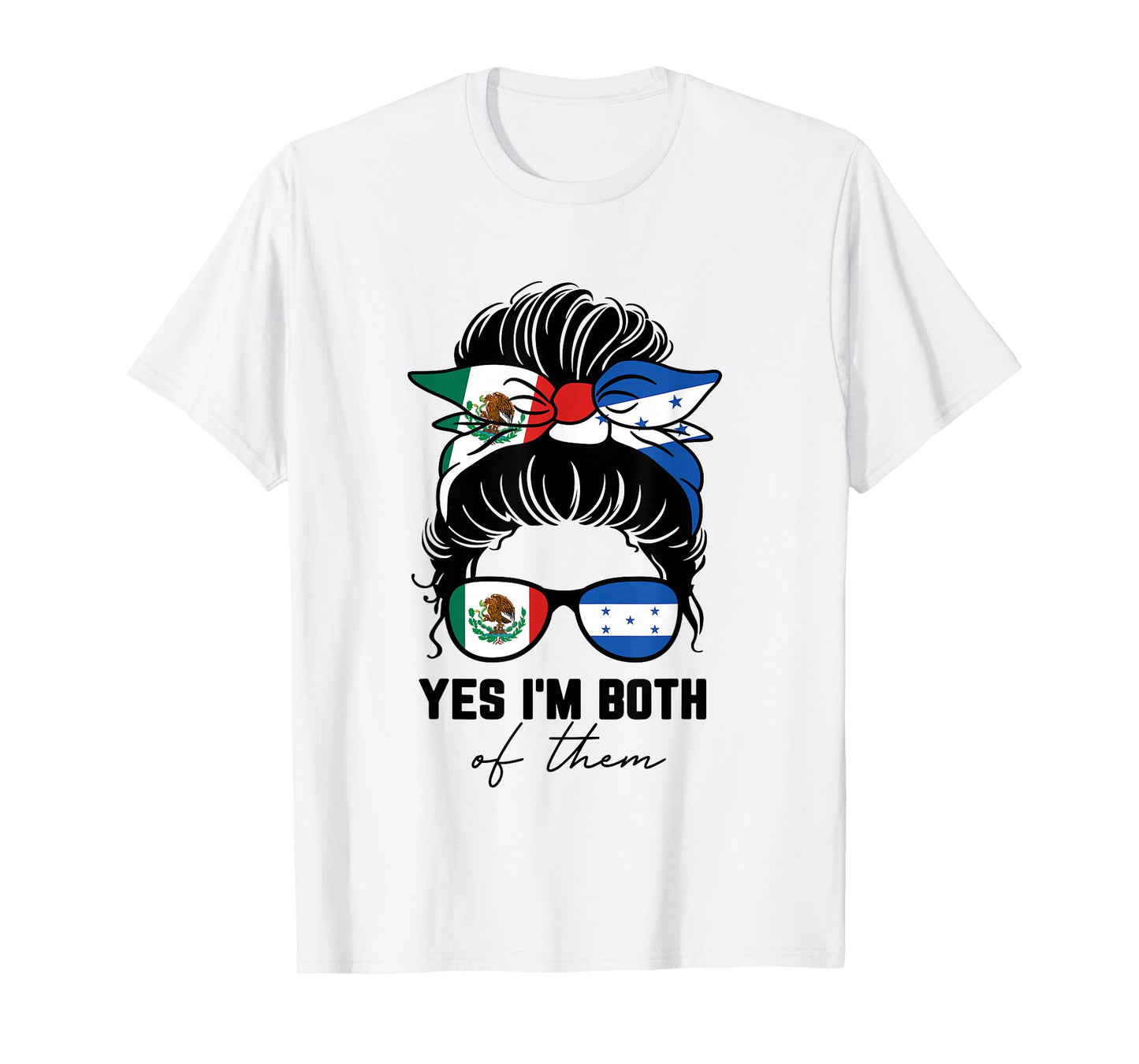 Half Mexican Half Honduran Girl Mexico Honduras Flag T-Shirt