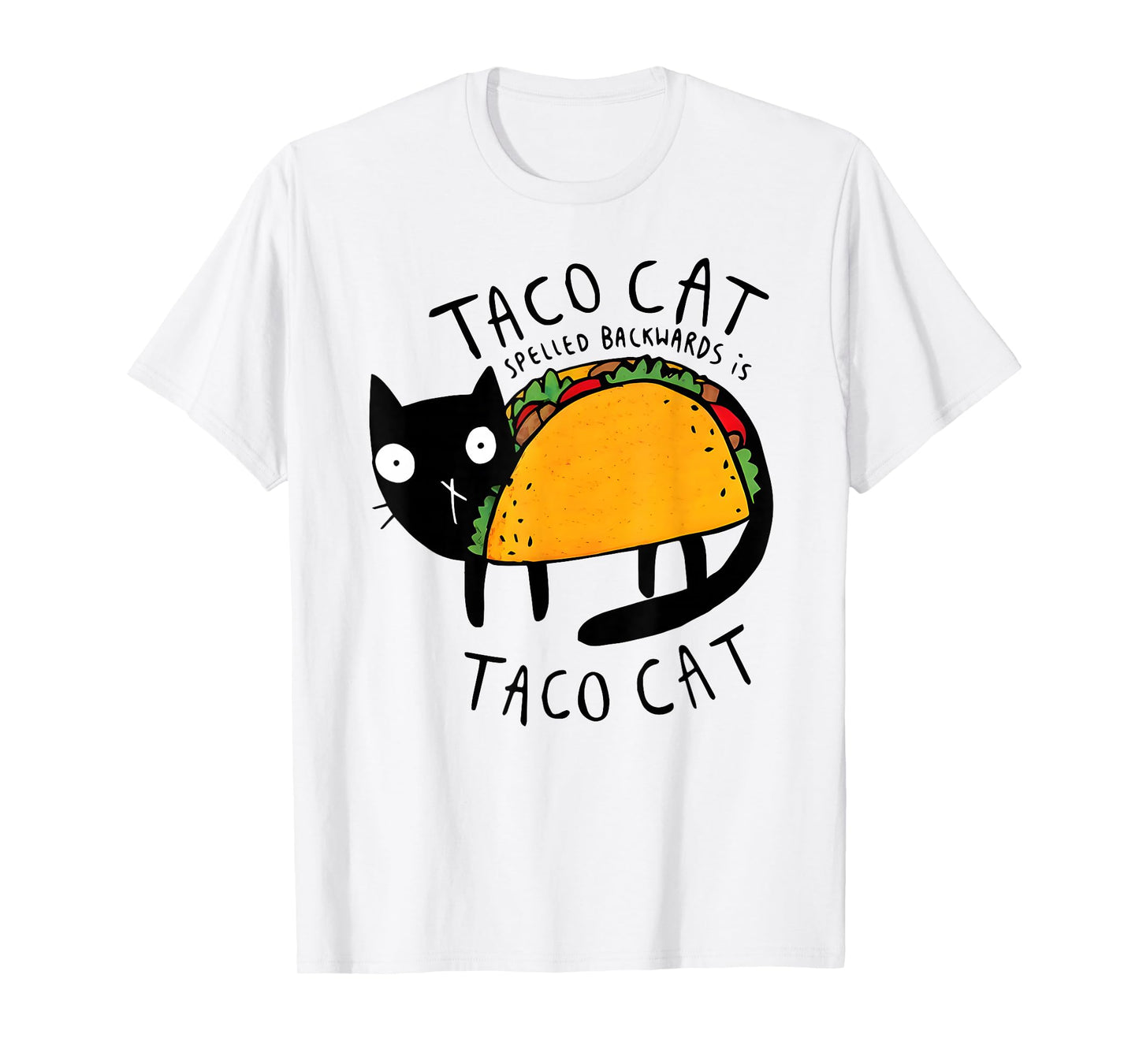 Tacocat Spelled Backwards Funny Taco Cat Cinco De Mayo Kids T-Shirt