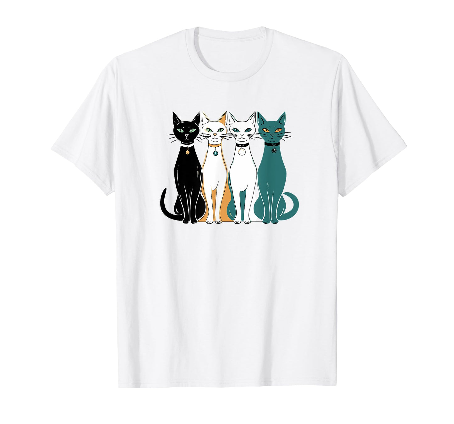 Retro Cats Midcentury Mid Century Age 60s 70s Space T-Shirt