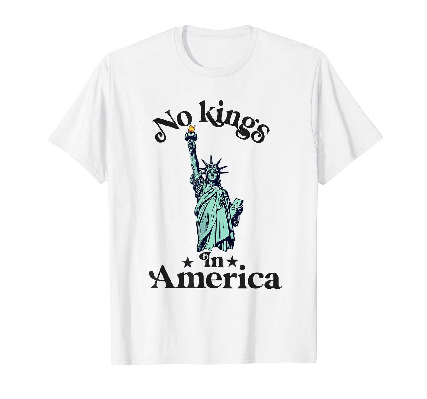 No Kings in America Flag Protest Save Democracy T-Shirt
