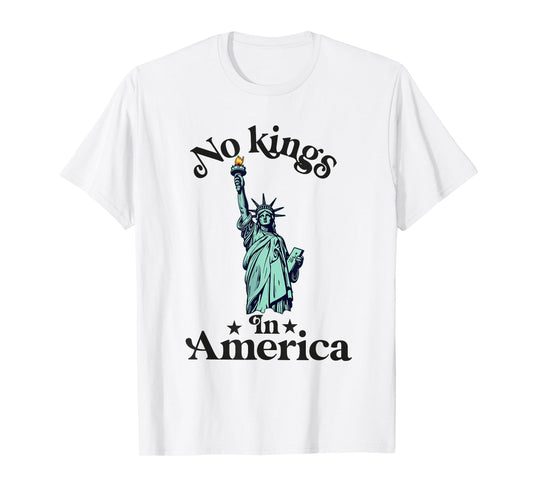 No Kings in America Flag Protest Save Democracy T-Shirt