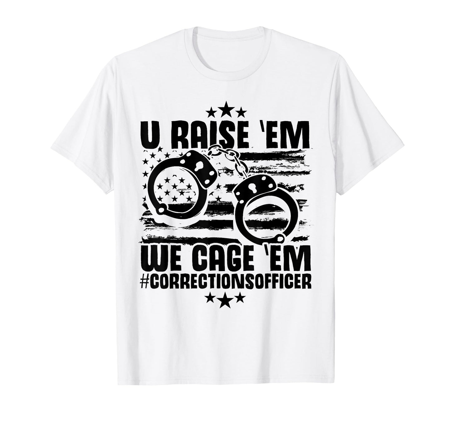 Corrections Decor Thin Silver Line Gear Correctional Officer T-Shirt