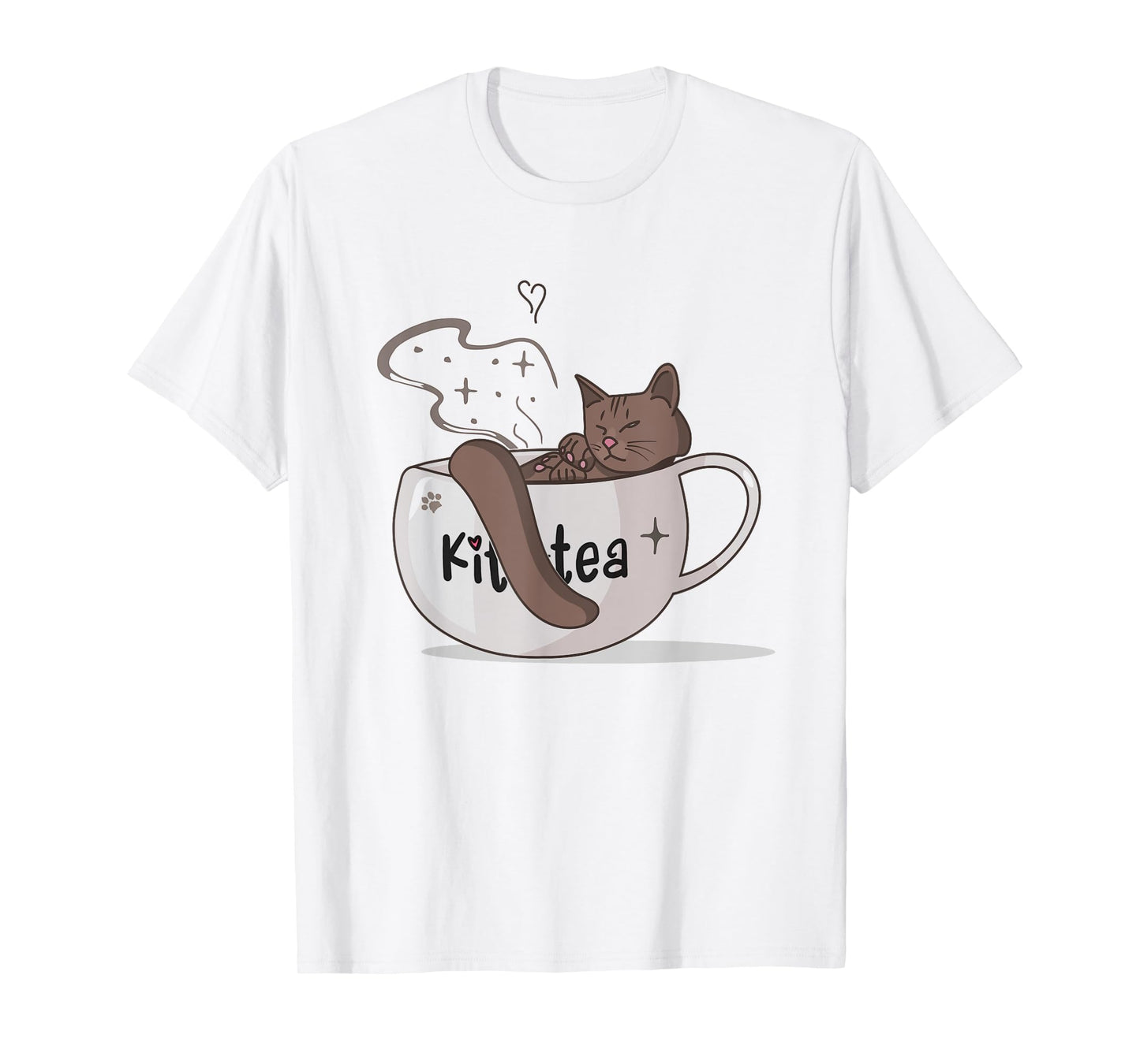 Kit-Tea, Kit Tea Kittens With a Cup of Tea, Funny Cat Gifts T-Shirt for Men Women Kids