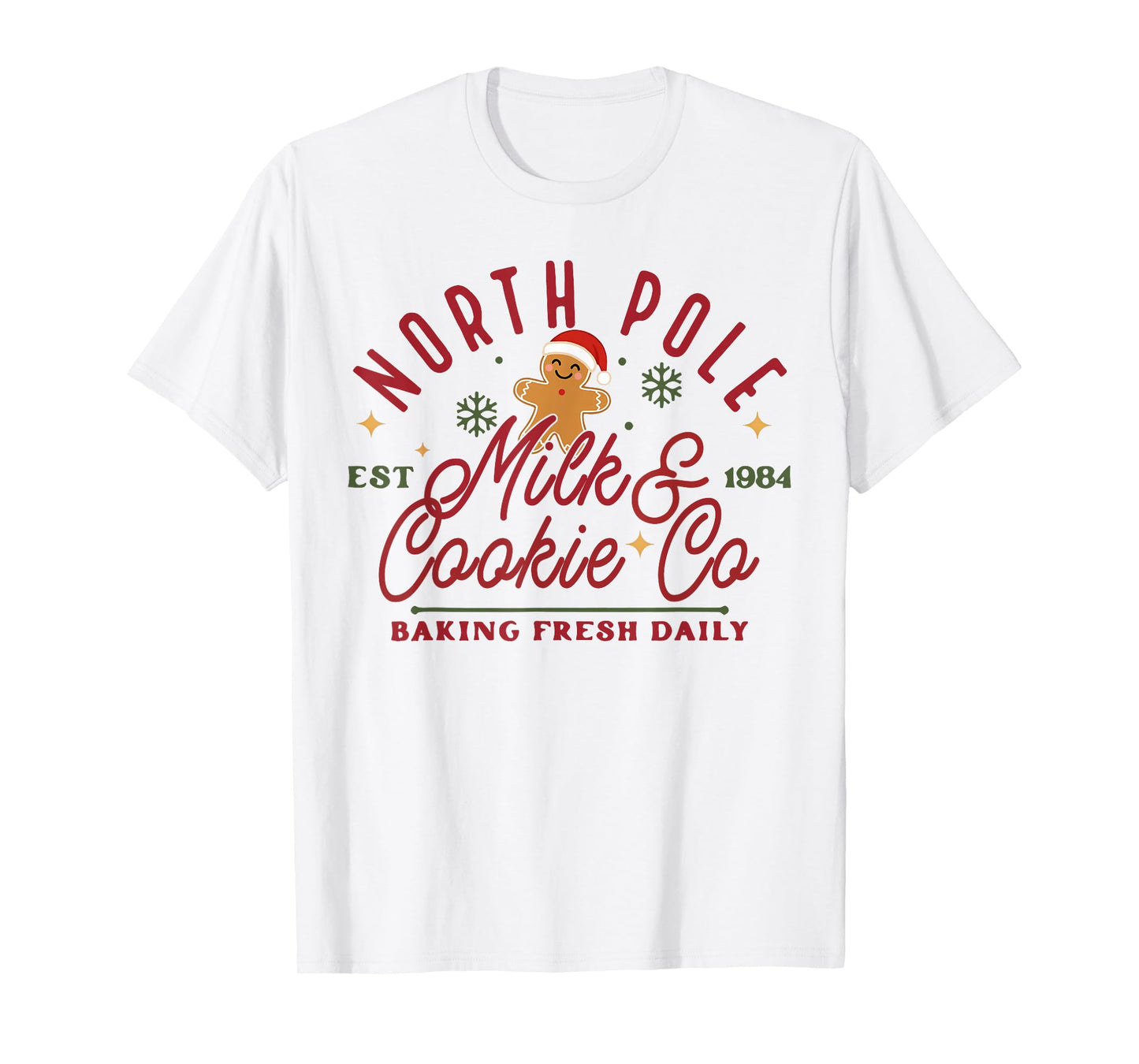 Christmas Milk & Cookie Baking Fresh Daily Pajamas Matching T-Shirt