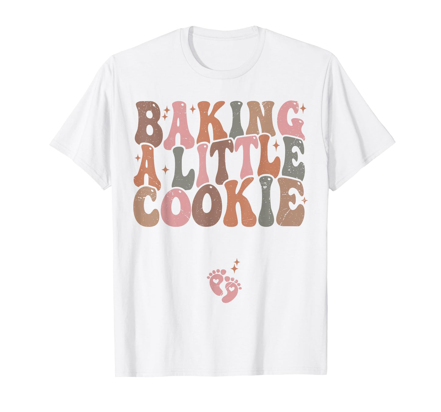 Baking a Little Cookie Christmas Pregnancy Announcement T-Shirt