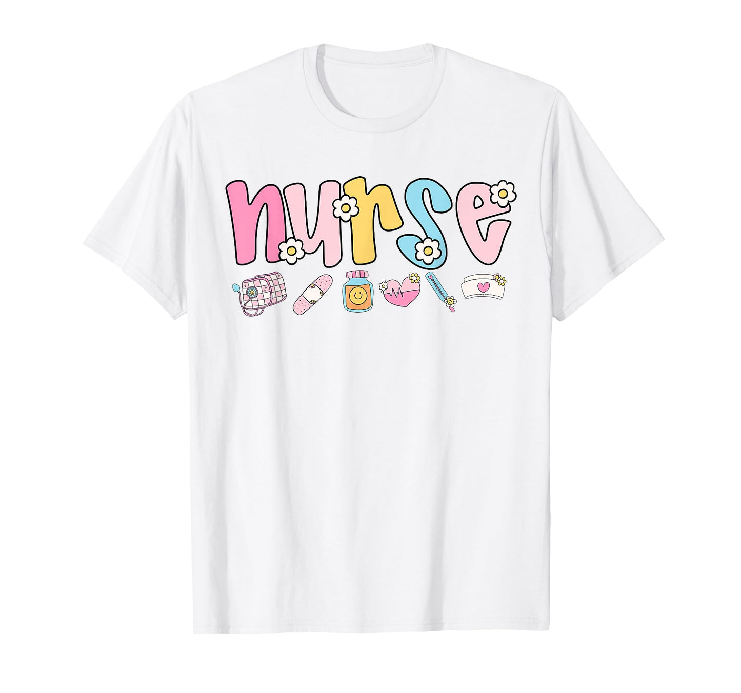 Cute Nurse Retro Nurses RN LPN Women School Life Work Scrub T-Shirt
