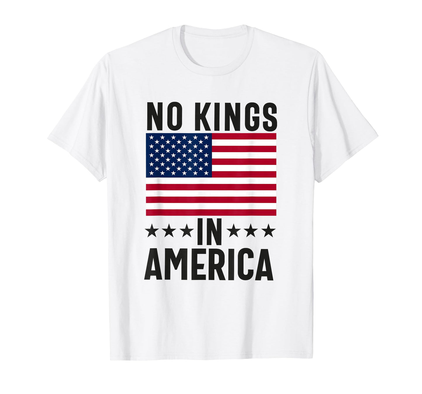 No Kings in America Flag Protest Save Democracy T-Shirt
