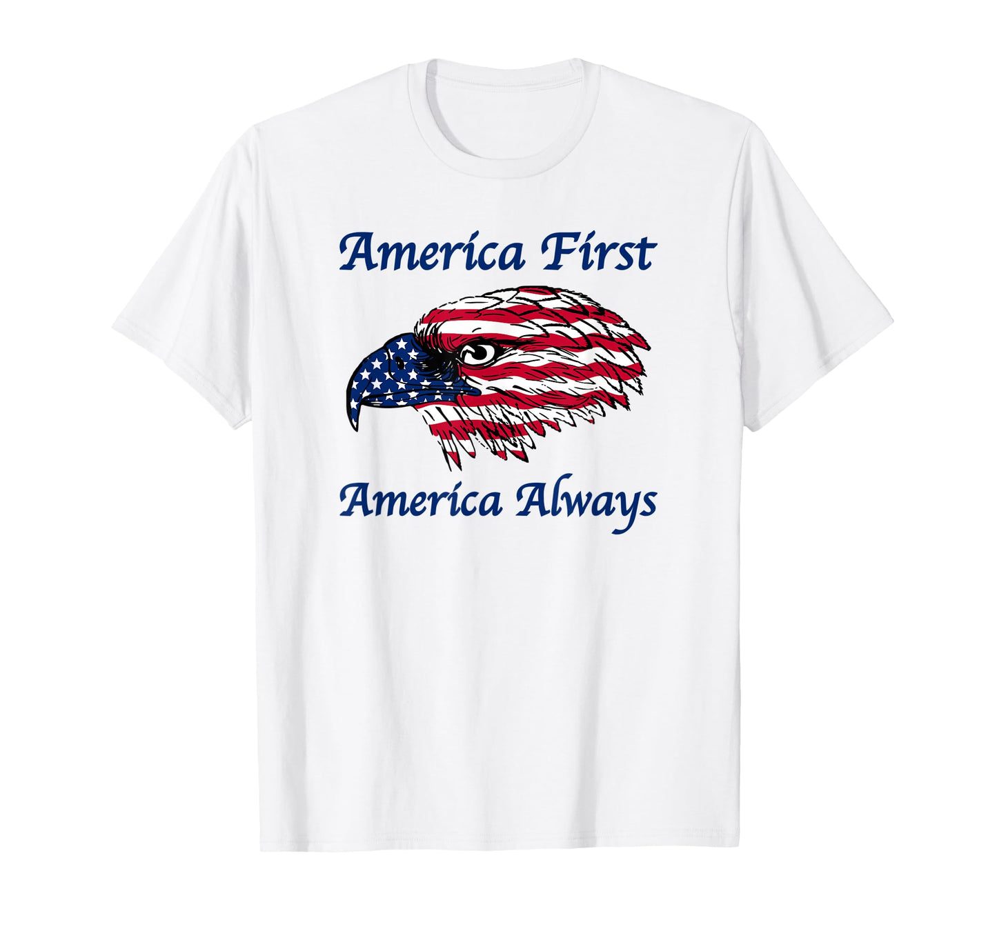 Patriotic Eagle, America First America Always, American Flag T-Shirt