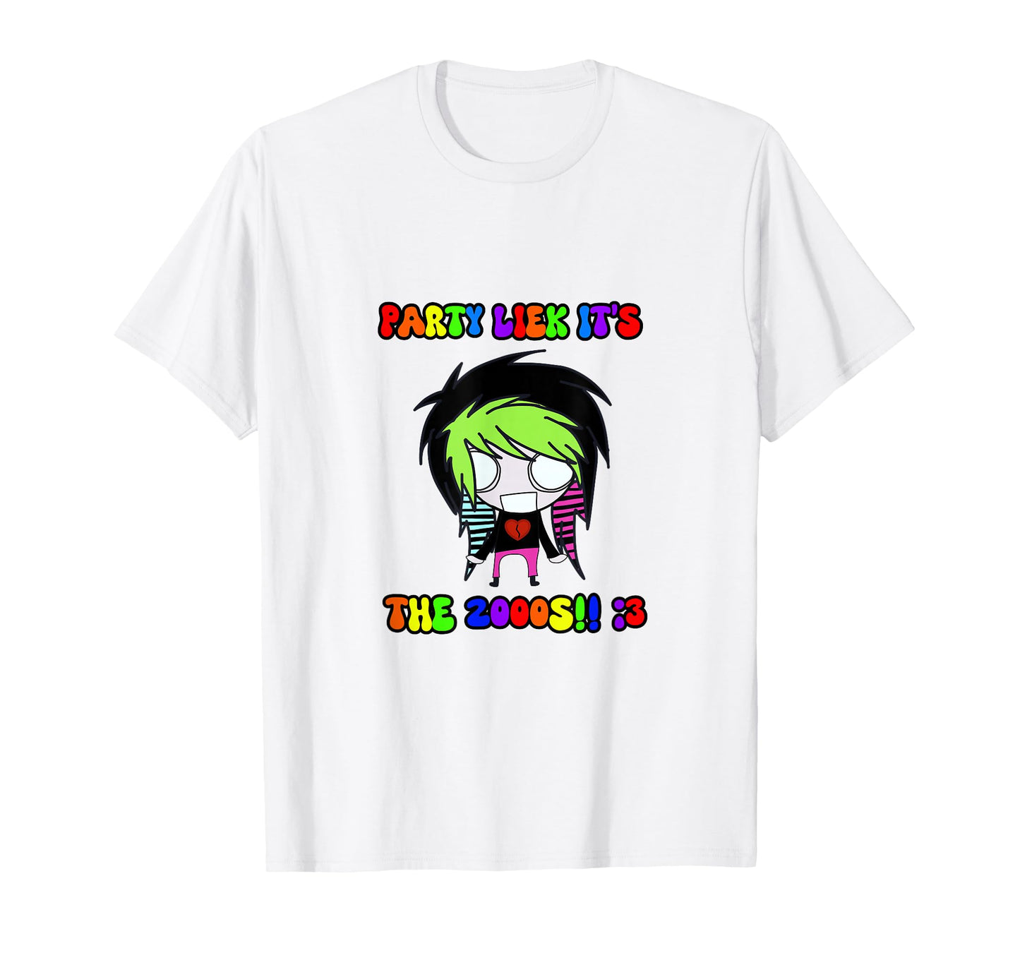Party Liek It’s The 2000’s Scene Kid Y2K Emo T-Shirt