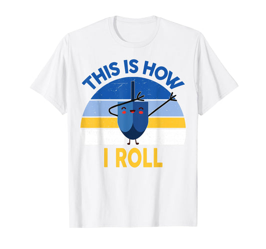 Hanukkah This Is How I Roll Dabbing Kids Toddler Boys Teens T-Shirt