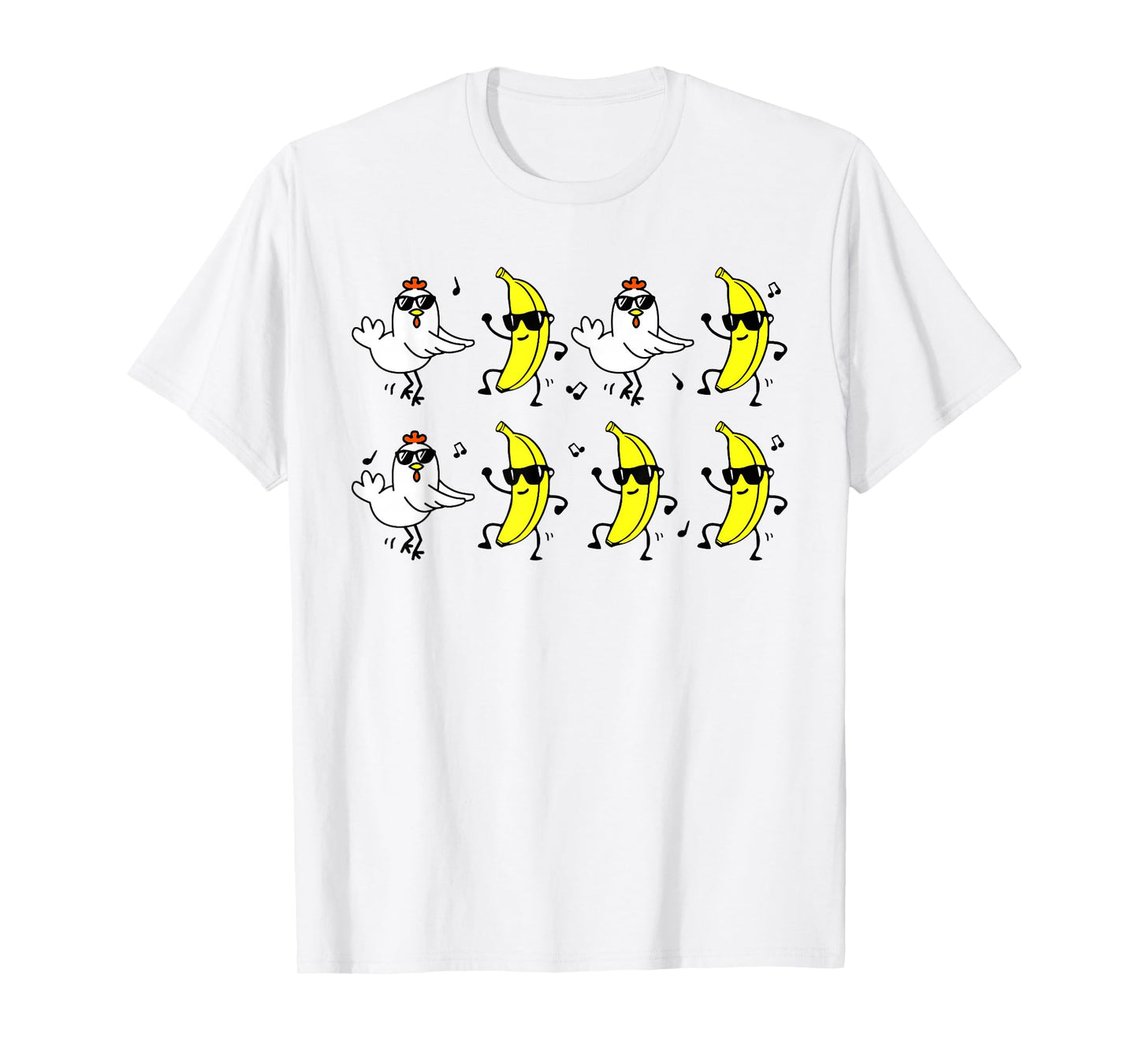 Funny Chicken Banana for Men Women Teens Kids T-Shirt