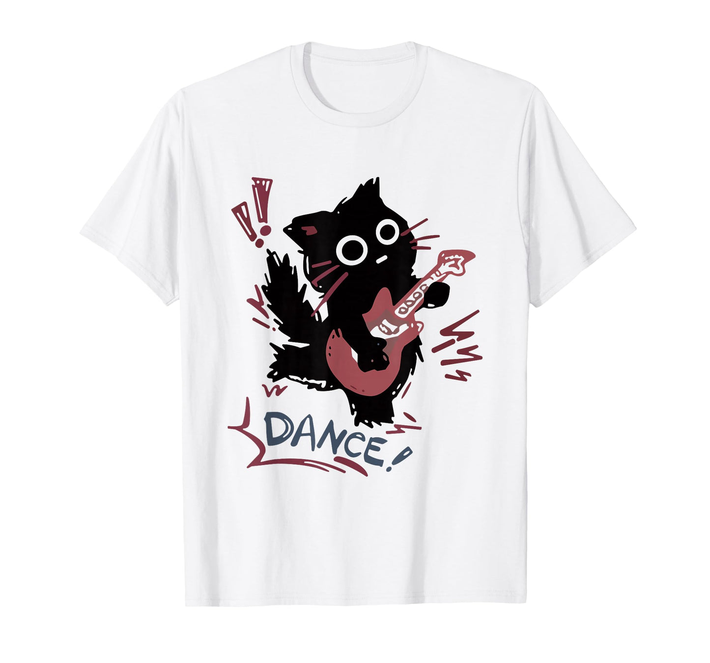 Dancing Rock Cat Electric Guitar Funny Cat Music Boys T-Shirt