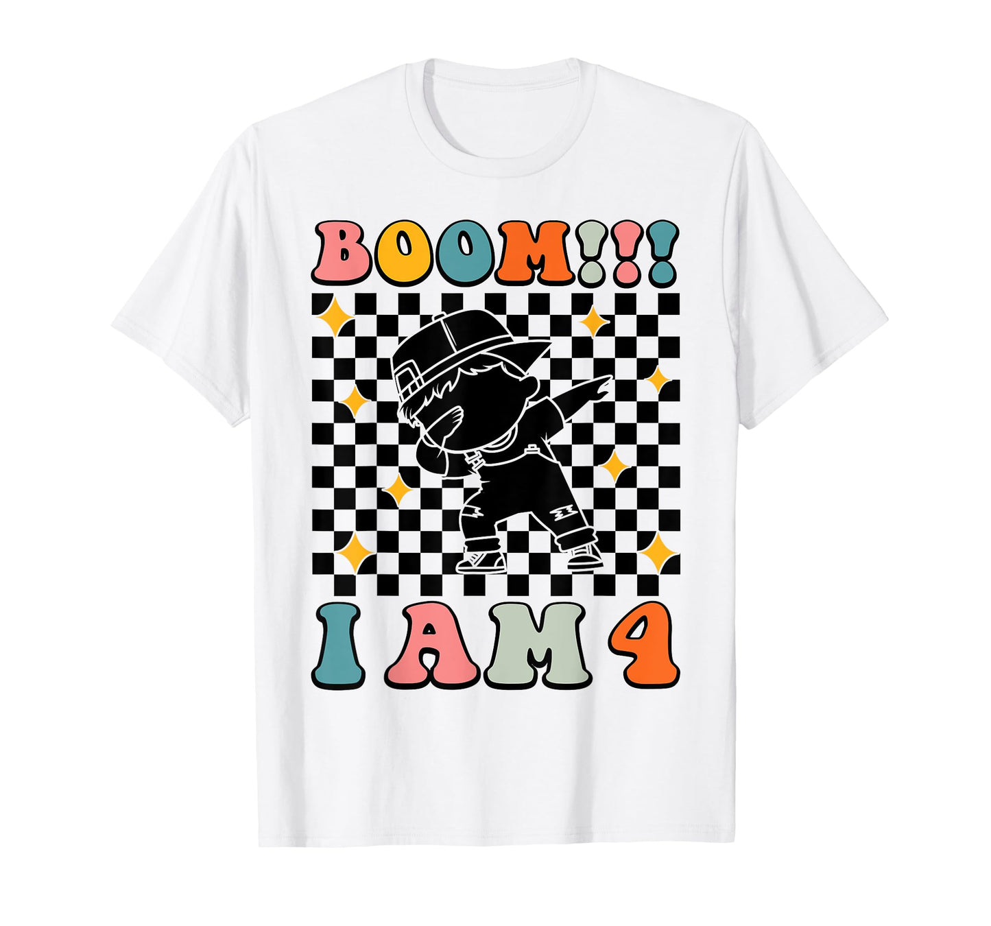 Dabbing Birthday Funny 4th Birthday 4 Years Old Boys Kids T-Shirt
