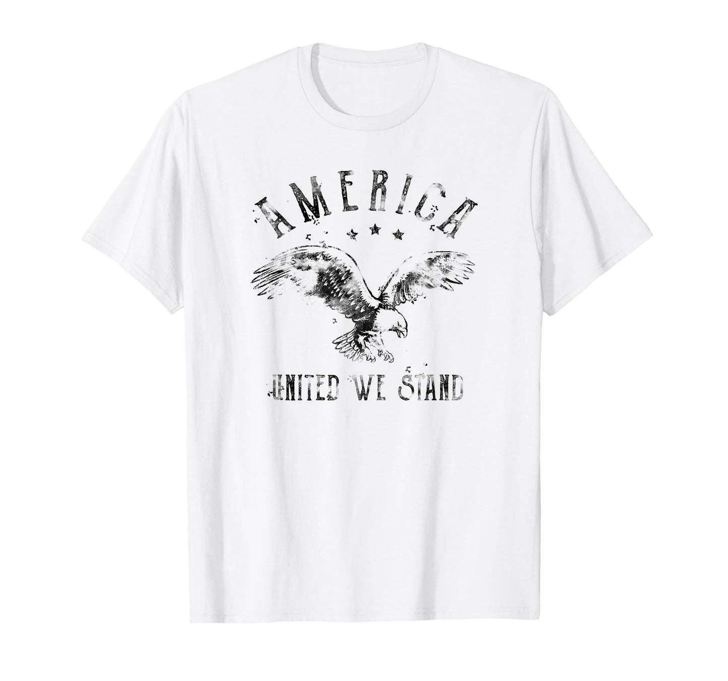 Trendy United We Stand Vintage American Eagle Logo T-Shirt