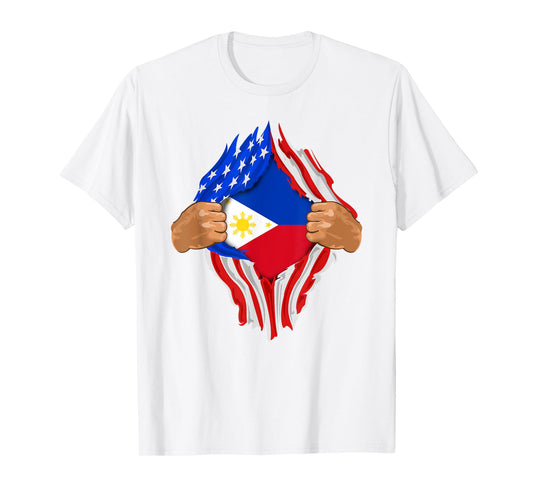 Filipino Blood Inside Me T-Shirt | The Philippines Flag Gift