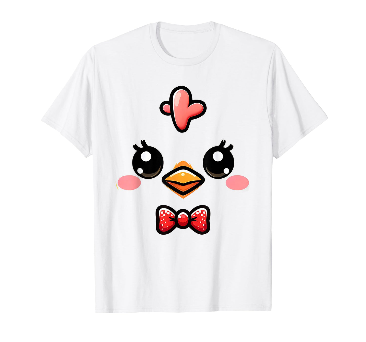 Cute Chicken Face Yellow Chick Costume Farm Animal Lover T-Shirt