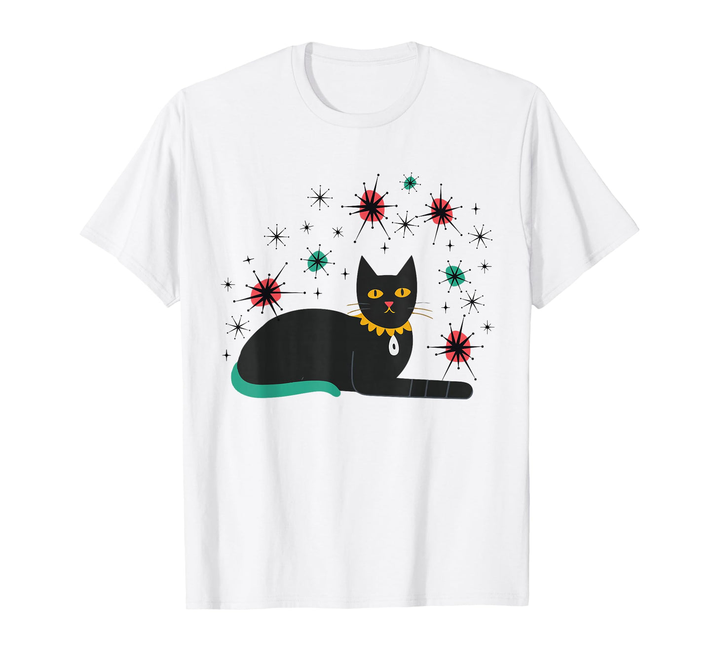 Retro Cat Midcentury Atomic Age 1950s Mid Century T-Shirt