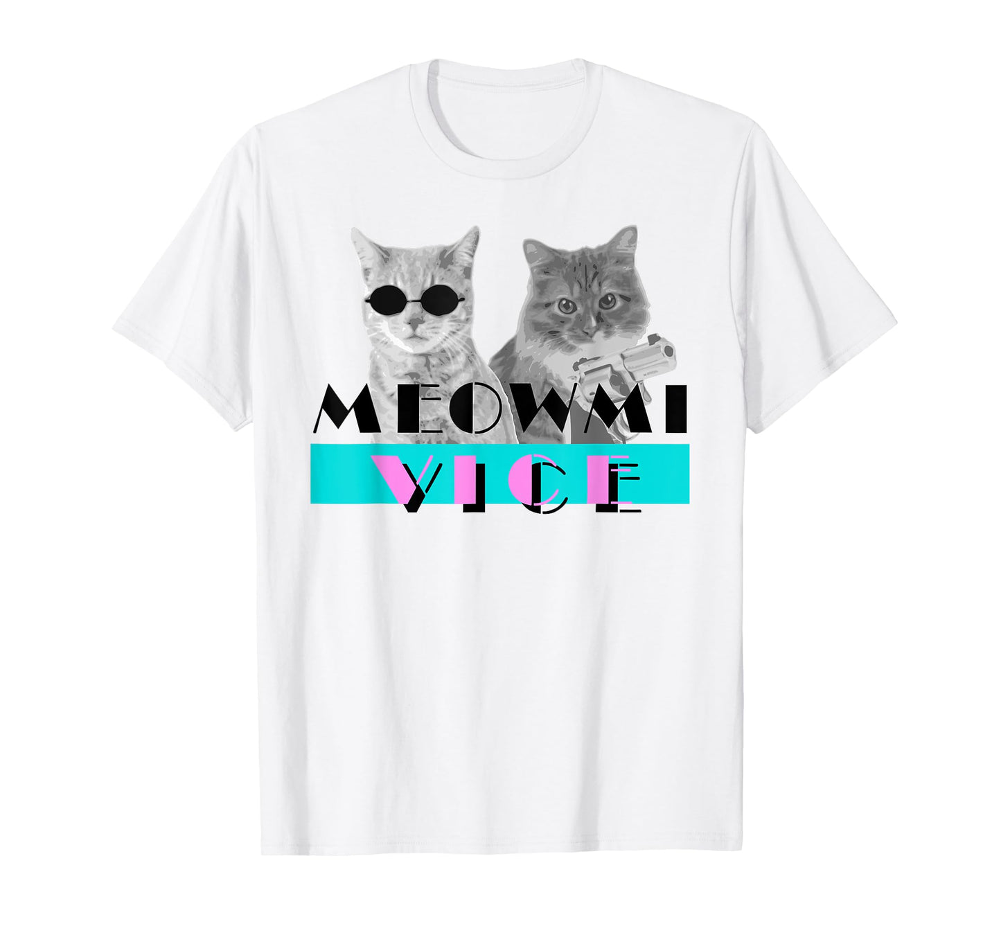 Kitten Meowmi Vice 80s Miami Funny Cat Lover T-Shirt