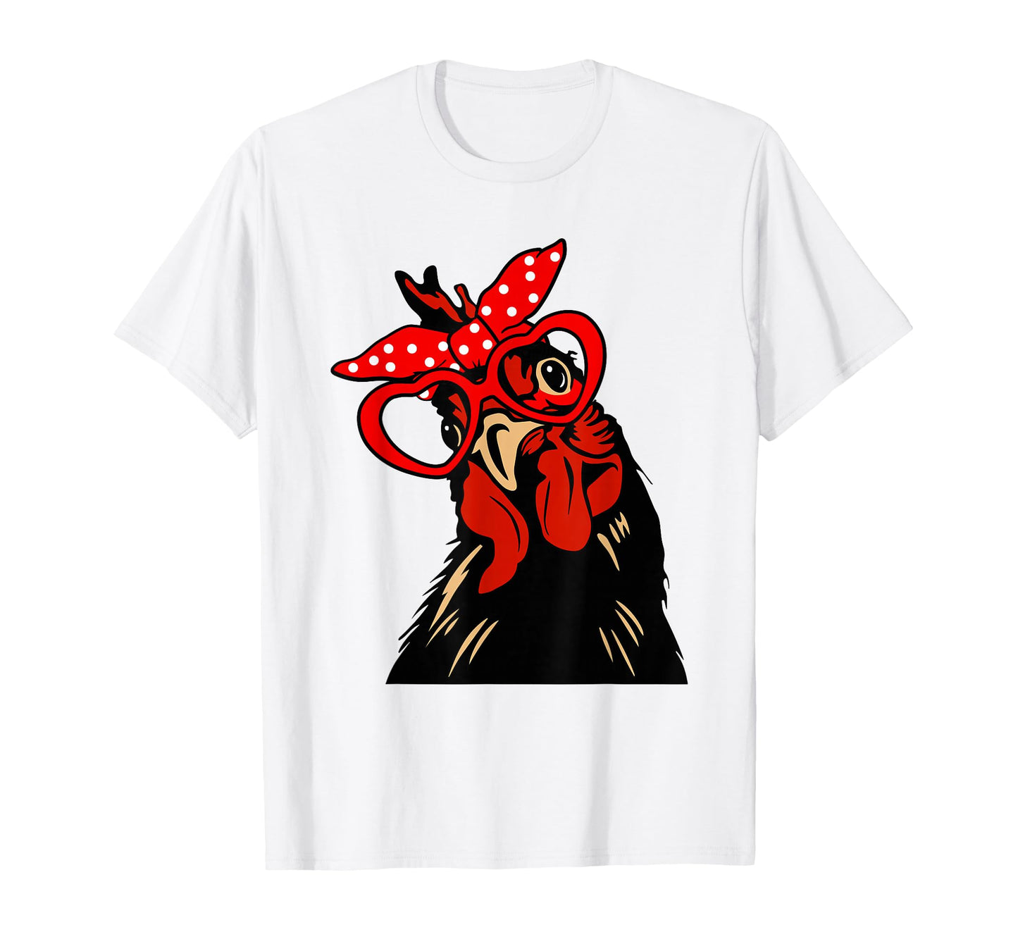 Chicken with bandana headband and glasses cute T-Shirt