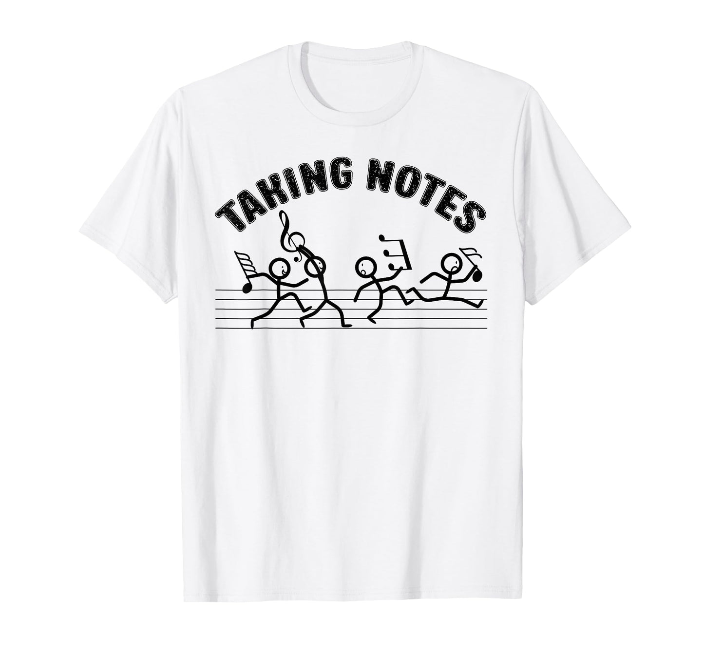 Funny Music Teacher Taking Notes Musical Clef Musician Pun T-Shirt