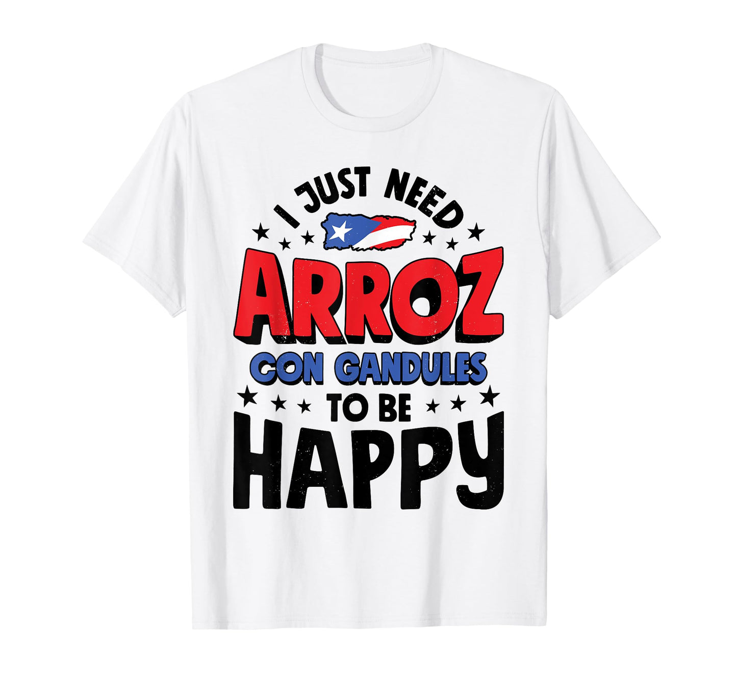 Puerto Rico Arroz Con Gandules Puerto Rican Flag Food Lovers T-Shirt