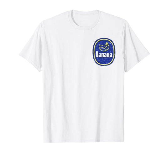 Banana Pocket Sticker Funny Fruit DIY Easy Halloween Costume T-Shirt