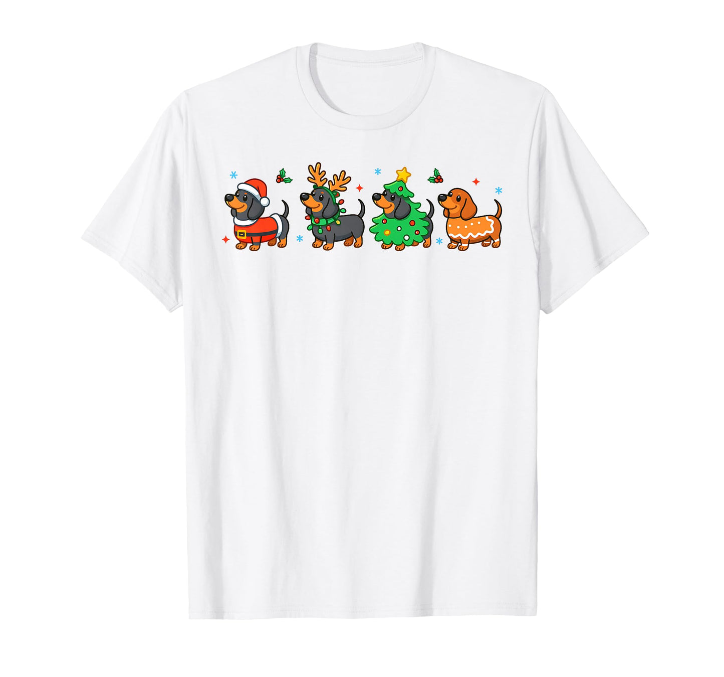 Christmas Dachshund Dog Weenie Merry Woofmas Dog Mom Dad T-Shirt