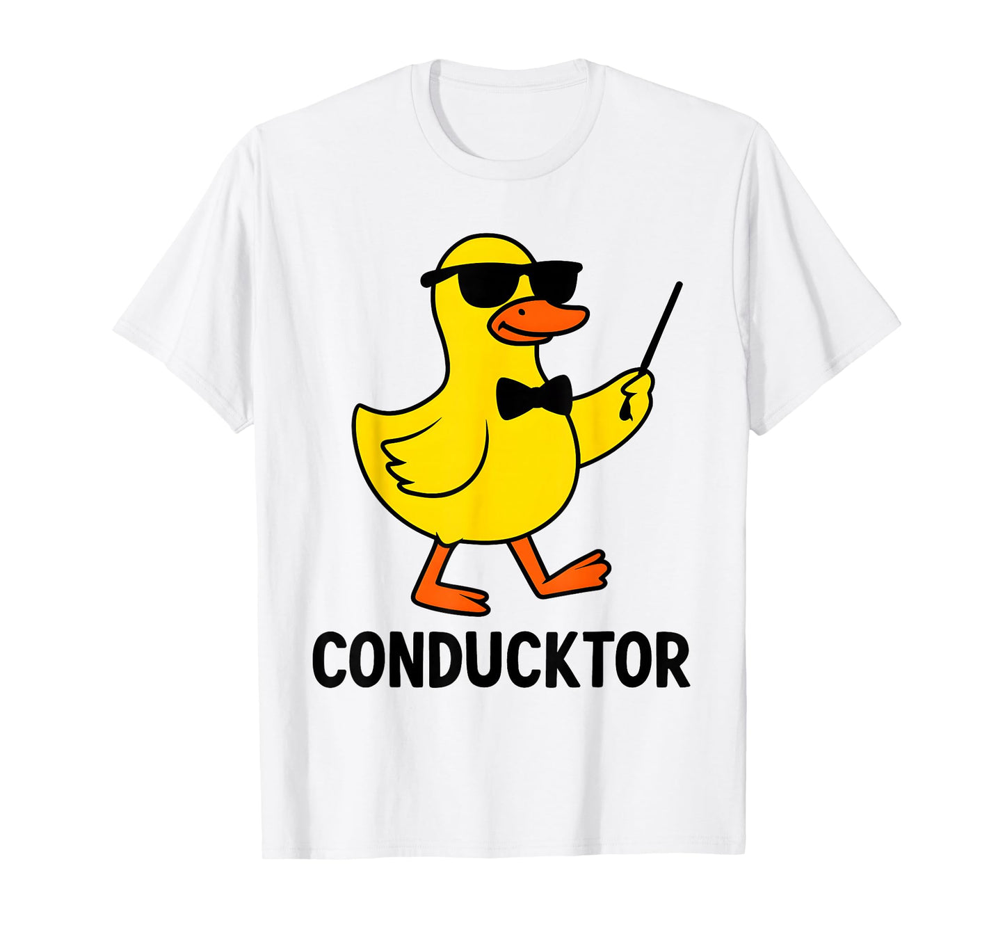 Conducktor Funny Duck Music Pun Orchestra Design T-Shirt