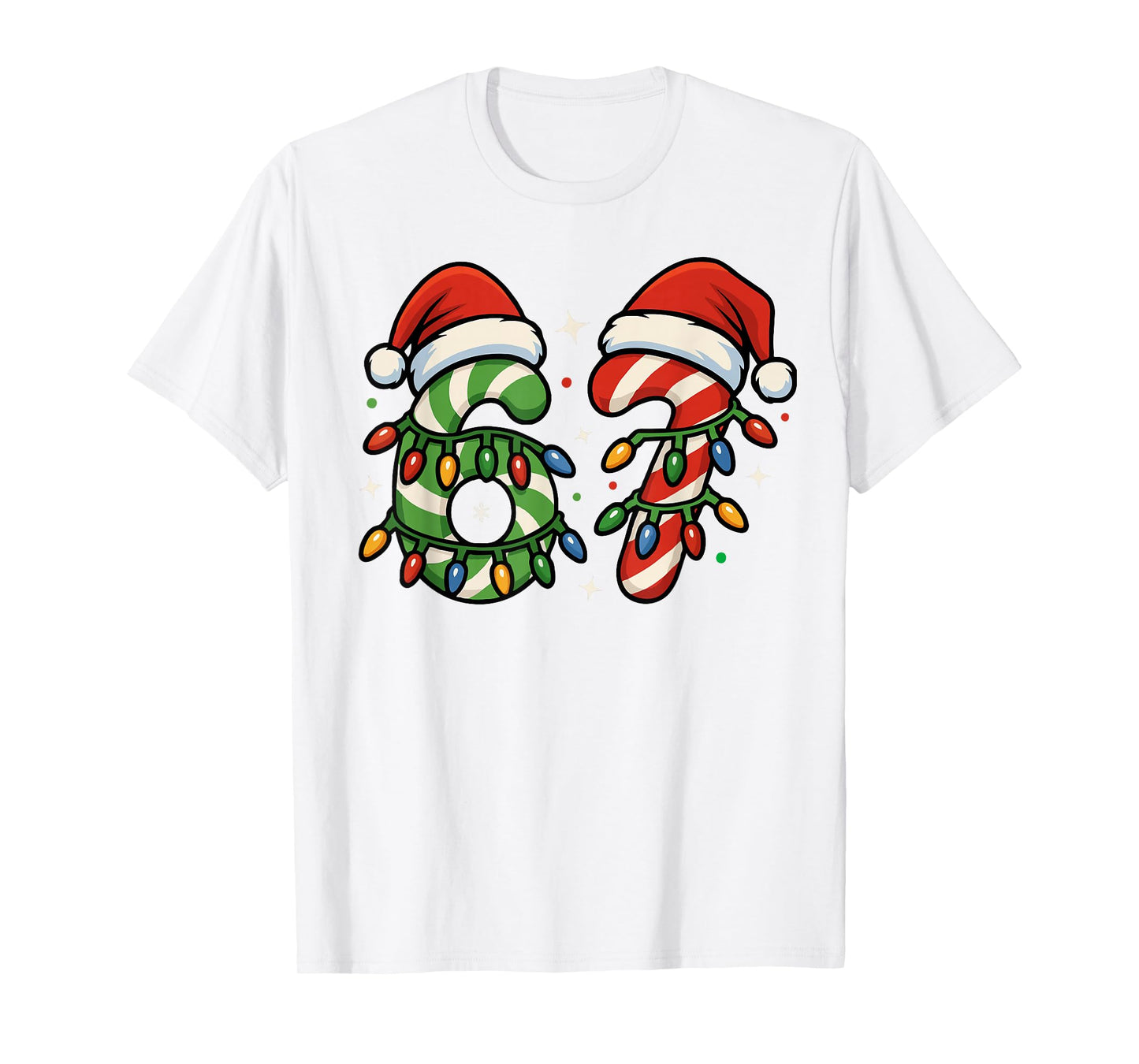 Six Seven Christmas Meme Matching 6 7 Kids Men Funny Holiday T-Shirt